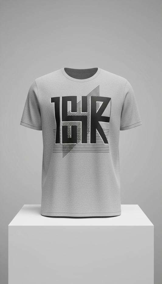 Monochrome Typography Cotton T-Shirt