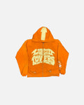 Orange Denim Jacket Customized